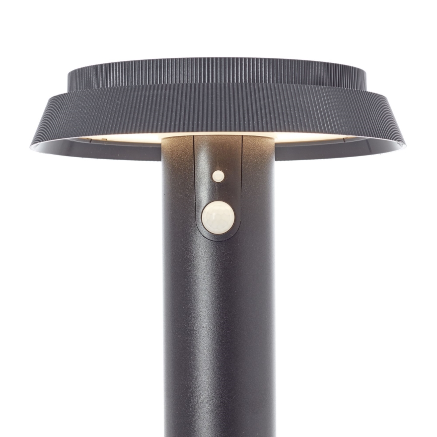 Brilliant - Lampe solaire avec détecteur ALVERO LED/4W/3,7V 70 cm IP44 noir