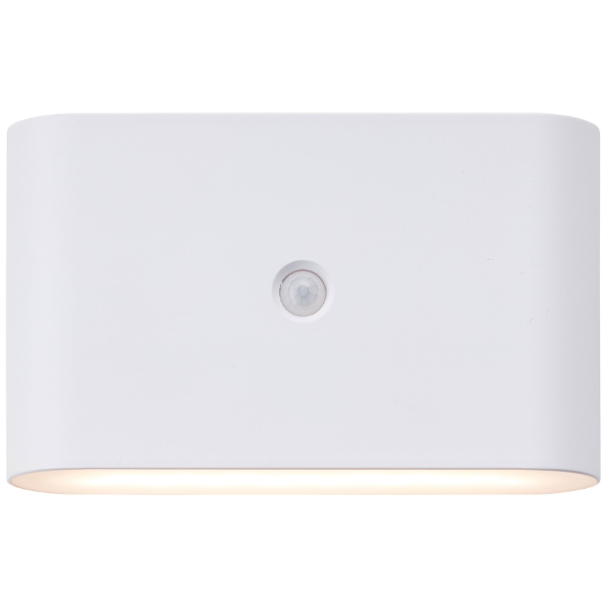 Brilliant - LED Buiten oplaadbaar wandlamp met sensor XINO LED/3W/5V IP44 wit