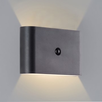 Brilliant - LED Buiten oplaadbaar wandlamp met sensor XINO LED/3W/5V IP44 zwart