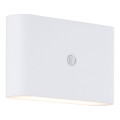 Brilliant - LED Buitenwandlamp met sensor, oplaadbaar XINO LED/3W/5V 3600 mAh IP44 wit