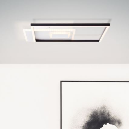 Brilliant - Dimbare LED Plafondlamp IORGO LED/40W/230V 3000K 43,5x43,5 cm wit/zwart