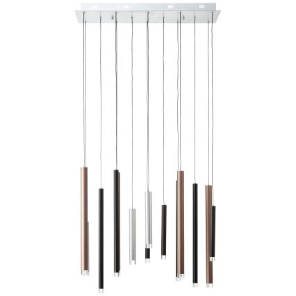 Brilliant - LED-dimbare hanglamp CEMBALO LED/60W/230V mat chroom/zwart/bruin
