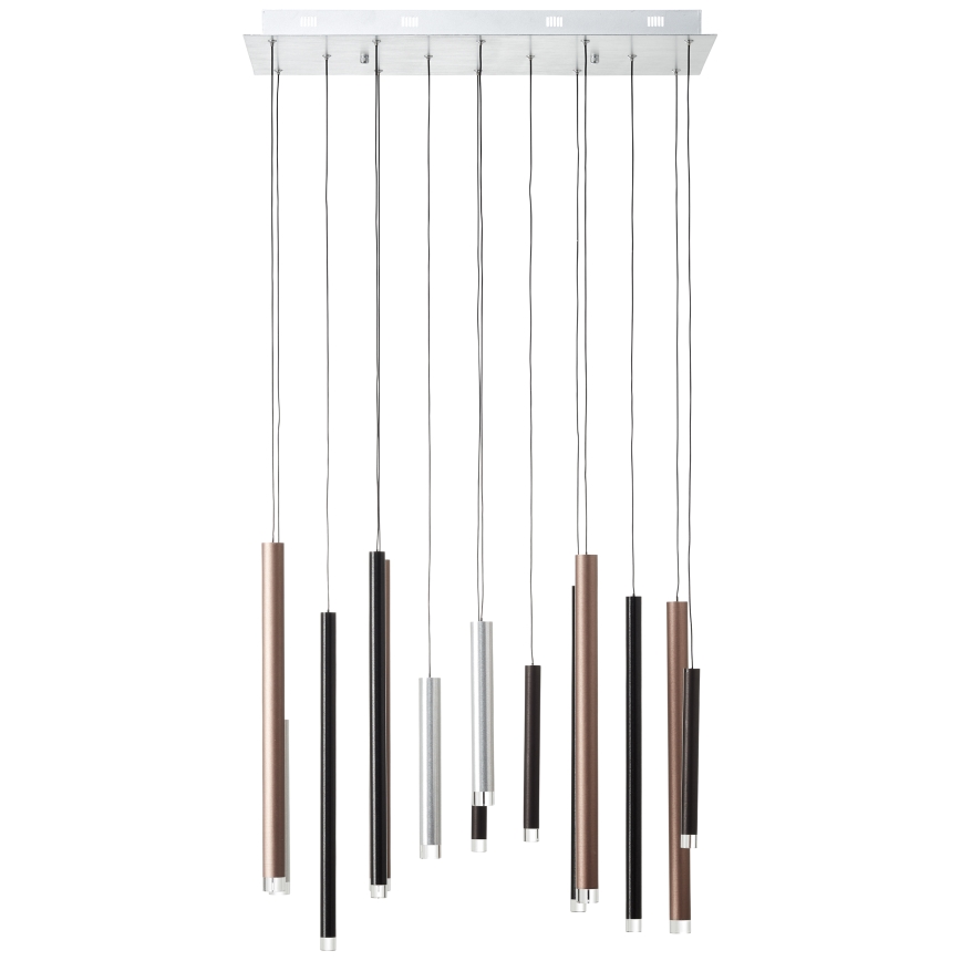 Brilliant - LED-dimbare hanglamp CEMBALO LED/60W/230V mat chroom/zwart/bruin