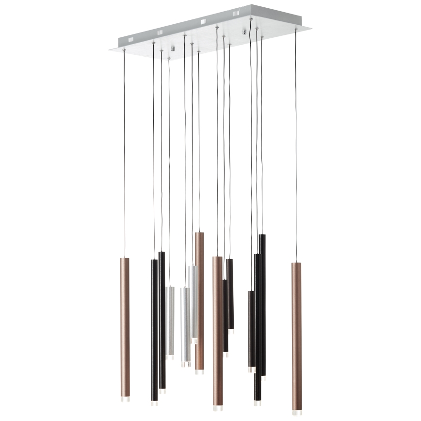 Brilliant - LED-dimbare hanglamp CEMBALO LED/60W/230V mat chroom/zwart/bruin