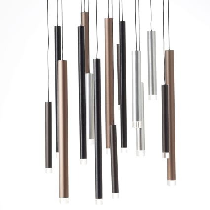 Brilliant - dimbare LED-hanglamp aan kabel CEMBALO LED/70W/230V mat chroom/zwart/bruin