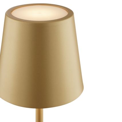 Brilliant - Dimbare oplaadbare aanraakgevoelige buitentafellamp ELORA LED/2,5W/5V 2700K 2600 mAh IP44 goud