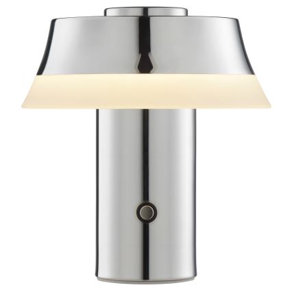 Brilliant - LED-dimbare oplaadbare tafellamp KINICH met aanraakbediening LED/2,5W/5V 2700K 2600 mAh glanzend chroom