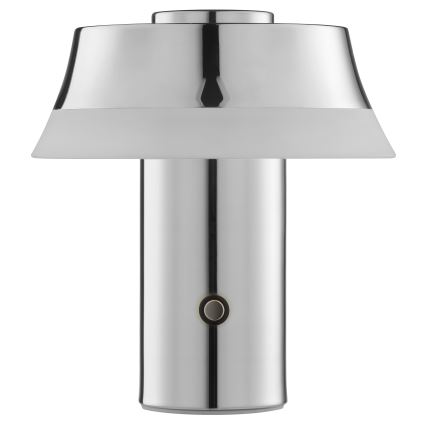 Brilliant - LED-dimbare oplaadbare tafellamp KINICH met aanraakbediening LED/2,5W/5V 2700K 2600 mAh glanzend chroom