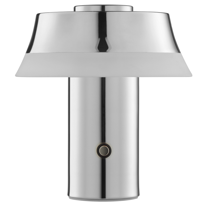 Brilliant - LED-dimbare oplaadbare tafellamp KINICH met aanraakbediening LED/2,5W/5V 2700K 2600 mAh glanzend chroom