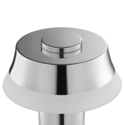 Brilliant - LED-dimbare oplaadbare tafellamp KINICH met aanraakbediening LED/2,5W/5V 2700K 2600 mAh glanzend chroom