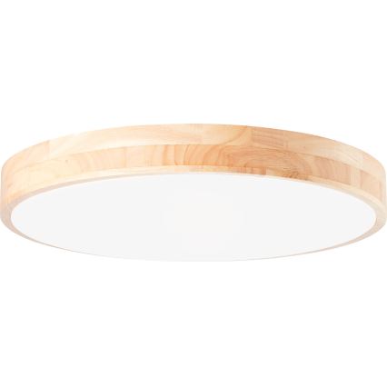 Brilliant - Dimbare SLIMLINE LED-plafondlamp 60W/230V, instelbare kleurtemperatuur 3000–6500K, Ø 45 cm, rubberhouten afwerking + afstandsbediening