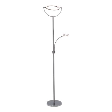 Brilliant - LED dimbare vloerlamp DEMIAN 2xLED/12W/230V glanzend chroom