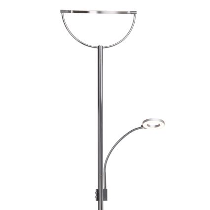 Brilliant - LED dimbare vloerlamp DEMIAN 2xLED/12W/230V glanzend chroom