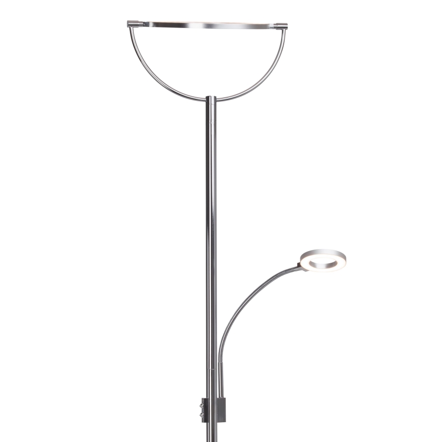 Brilliant - LED dimbare vloerlamp DEMIAN 2xLED/12W/230V glanzend chroom