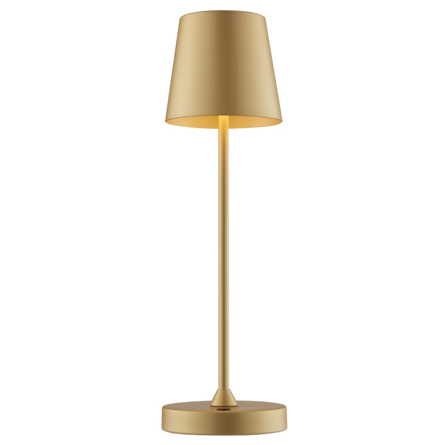 Brilliant - ELORA dimbare oplaadbare aanraakbediende buitentafellamp LED/2,5W/5V 2700K 2600 mAh IP44 goud