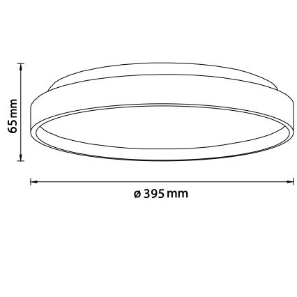 Brilliant - LED plafondlamp ALSON LED/26W/230V 3000/4500K diameter 39,5 cm rubber vijg