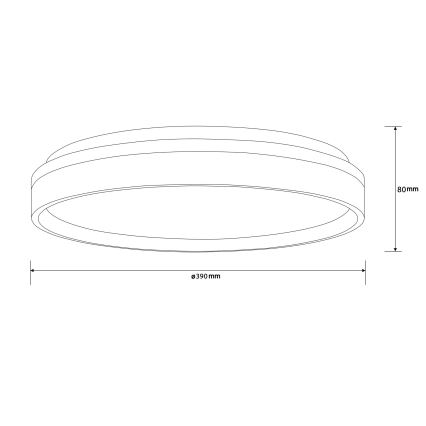 Brilliant - LED Plafondlamp KALMAR LED/26W/230V 3000K diameter 39 cm wit