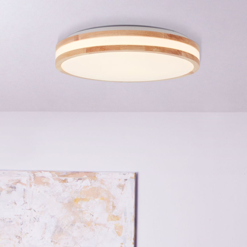 Brilliant - LED plafondlamp LASKOS LED/22W/230V Ø 38 cm rubberhout