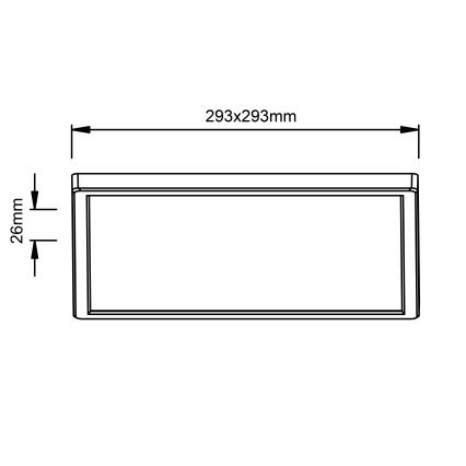 Brilliant - LED plafondlamp MILTON LED/18W/230V 29,3x29,3 cm wit