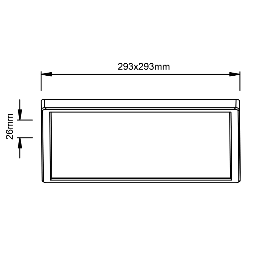 Brilliant - LED plafondlamp MILTON LED/18W/230V 29,3x29,3 cm wit