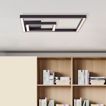 Brilliant - LED Plafondlamp QUON LED/24W/230V 3000K 40x40 cm zwart