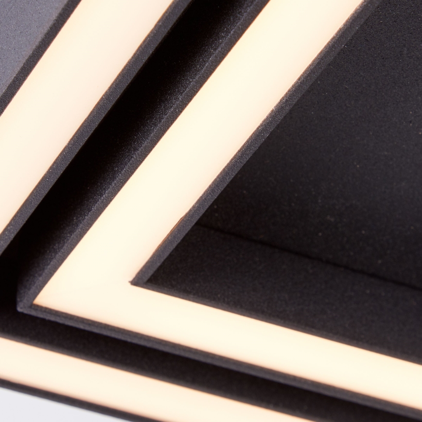 Brilliant - LED Plafondlamp QUON LED/24W/230V 3000K 40x40 cm zwart