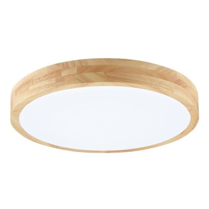 Brilliant - LED-plafondlamp voor badkamer MOREEN LED/18W/230V 2700/4000/6500K Ø 34 cm IP44 rubberhout