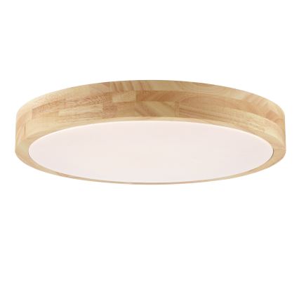 Brilliant - LED-plafondlamp voor badkamer MOREEN LED/18W/230V 2700/4000/6500K Ø 34 cm IP44 rubberhout