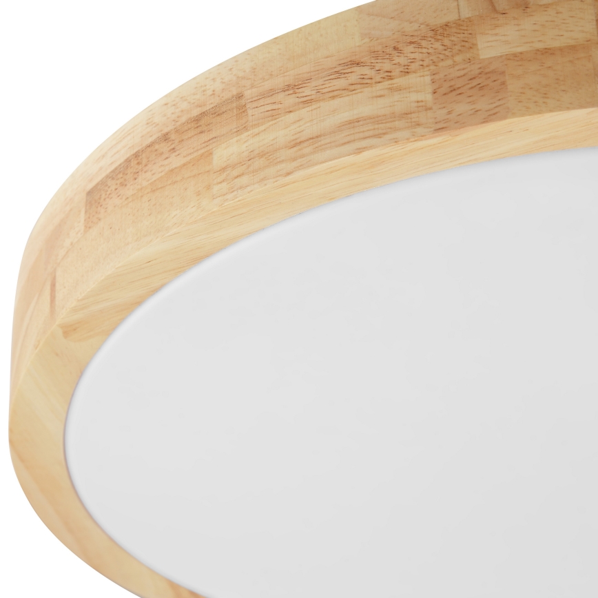 Brilliant - LED-plafondlamp voor badkamer MOREEN LED/18W/230V 2700/4000/6500K Ø 34 cm IP44 rubberhout