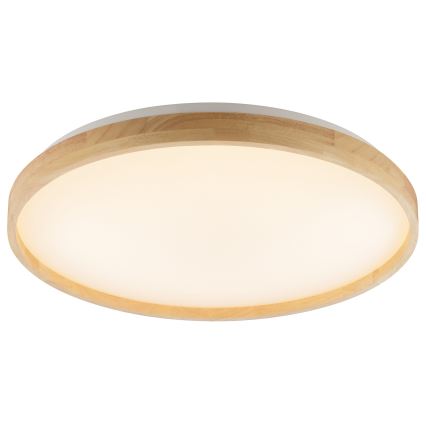 Brilliant - Plafonnier LED dimmable ALSON LED/17W/230V 3000-6500K Ø 49,5 cm bois d'hévéa + télécommande
