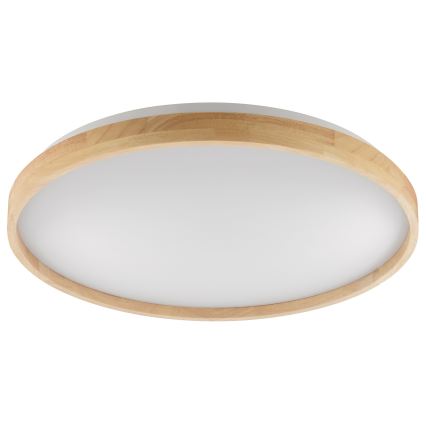 Brilliant - Plafonnier LED dimmable ALSON LED/17W/230V 3000-6500K Ø 49,5 cm bois d'hévéa + télécommande