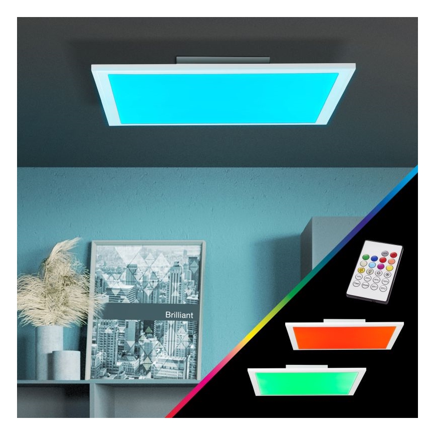 Brilliant - LED RGBW Dimbare plafondlamp ABIE LED/24W/230V 2700-6500K + afstandsbediening
