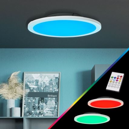 Brilliant - LED RGBW Dimbare plafondlamp ABIE LED/24W/230V 2700-6500K + afstandsbediening