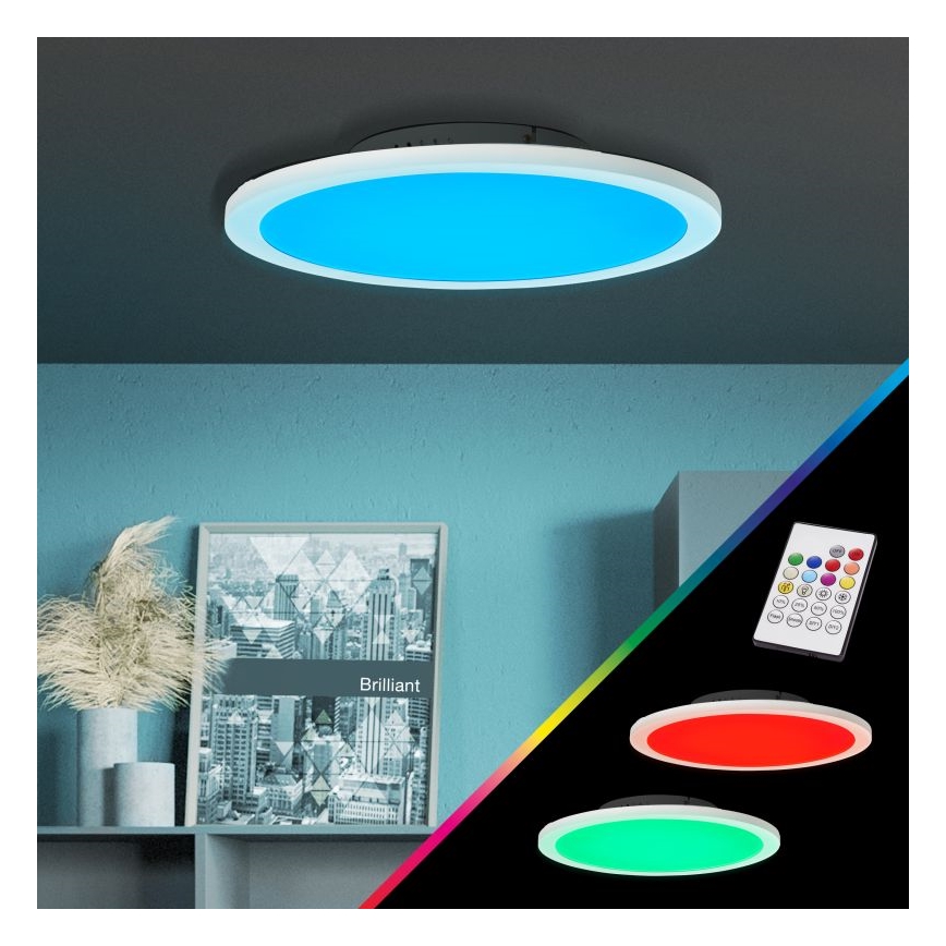 Brilliant - LED RGBW Dimbare plafondlamp ABIE LED/24W/230V 2700-6500K + afstandsbediening