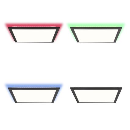 Brilliant - LED RGBW Dimbare plafondlamp ALLIE LED/24W/230V 2700-6500K zwart + afstandsbediening