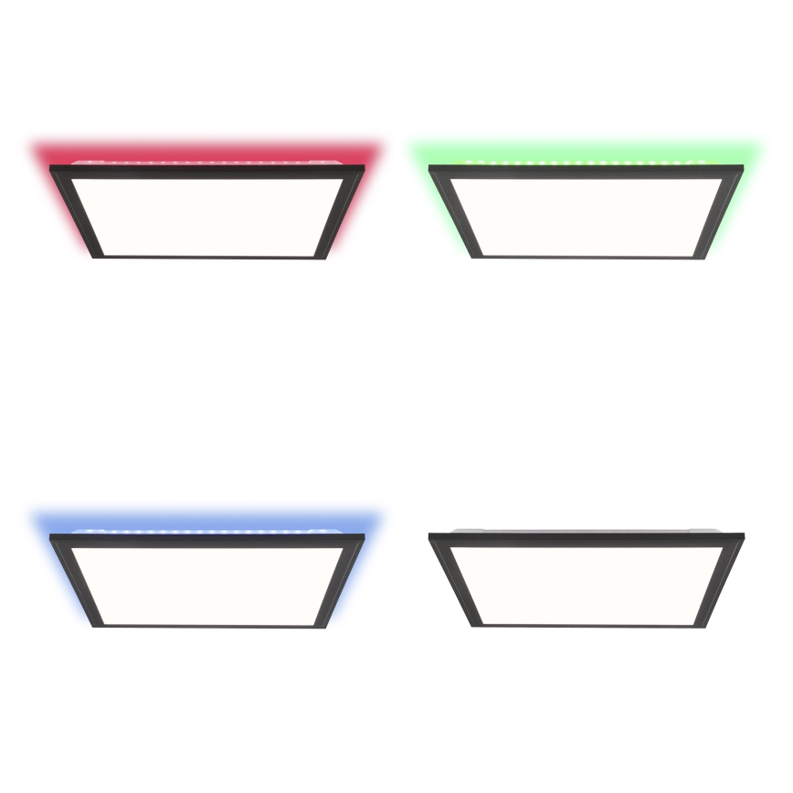 Brilliant - LED RGBW Dimbare plafondlamp ALLIE LED/24W/230V 2700-6500K zwart + afstandsbediening