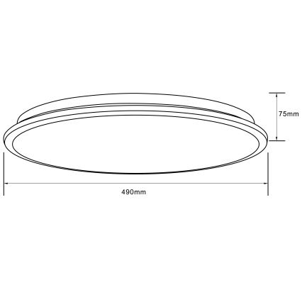 Brilliant - LED RGBW Dimbare plafondlamp HEIDA LED/30W/230V 3000-6500K + afstandsbediening
