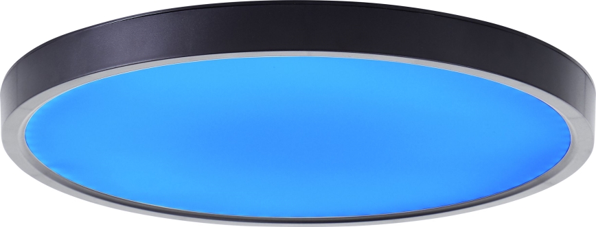 Brilliant - LED RGBW Dimbare plafondlamp LOTTI LED/16W/230V 3000K diameter 30 cm zwart Wi-Fi Tuya + afstandsbediening