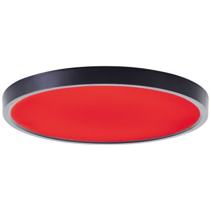 Brilliant - LED RGBW Dimbare plafondlamp LOTTI LED/16W/230V 3000K diameter 30 cm zwart Wi-Fi Tuya + afstandsbediening