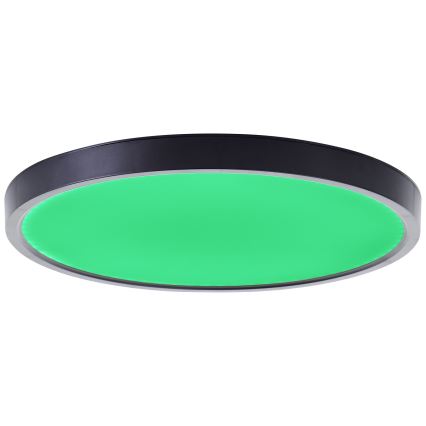 Brilliant - LED RGBW Dimbare plafondlamp LOTTI LED/16W/230V 3000K diameter 30 cm zwart Wi-Fi Tuya + afstandsbediening
