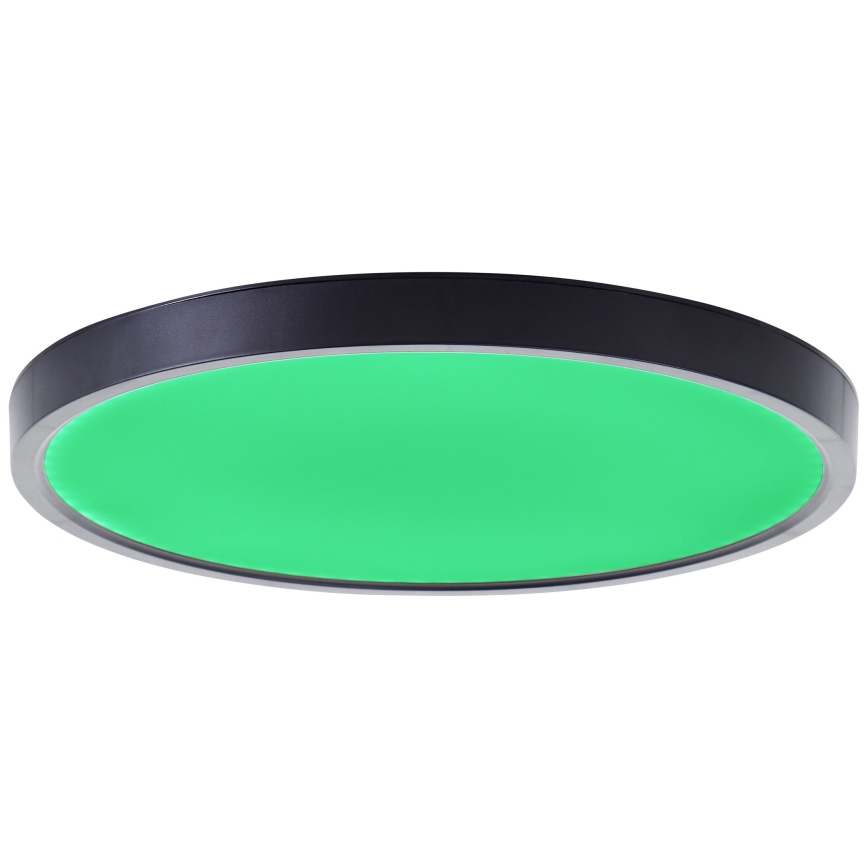 Brilliant - LED RGBW Dimbare plafondlamp LOTTI LED/16W/230V 3000K diameter 30 cm zwart Wi-Fi Tuya + afstandsbediening