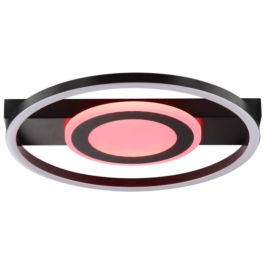 Brilliant - Dimbare LED RGBW-plafondlamp MAUREEN LED/20W/230V 3000-6500K zwart + afstandsbediening