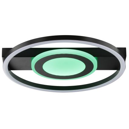 Brilliant - Dimbare LED RGBW-plafondlamp MAUREEN LED/20W/230V 3000-6500K zwart + afstandsbediening