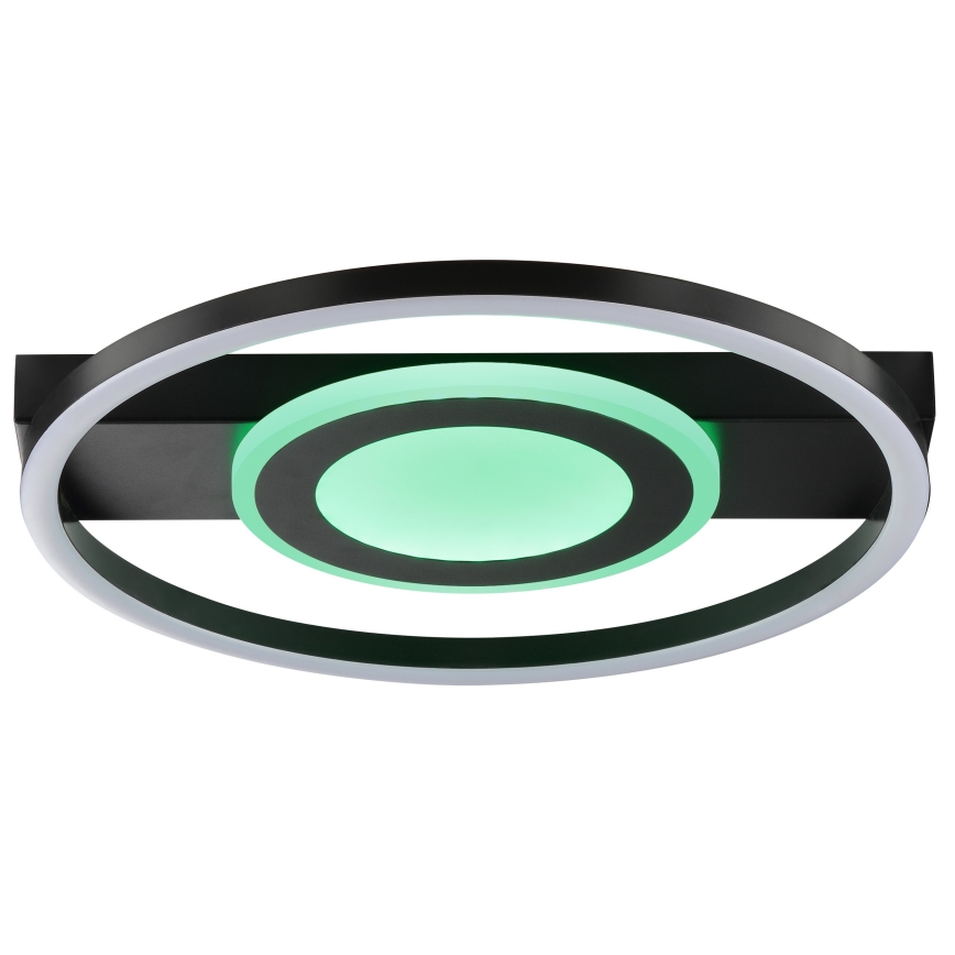 Brilliant - Dimbare LED RGBW-plafondlamp MAUREEN LED/20W/230V 3000-6500K zwart + afstandsbediening