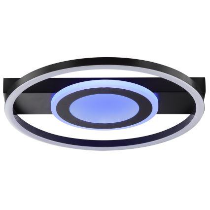 Brilliant - Dimbare LED RGBW-plafondlamp MAUREEN LED/20W/230V 3000-6500K zwart + afstandsbediening