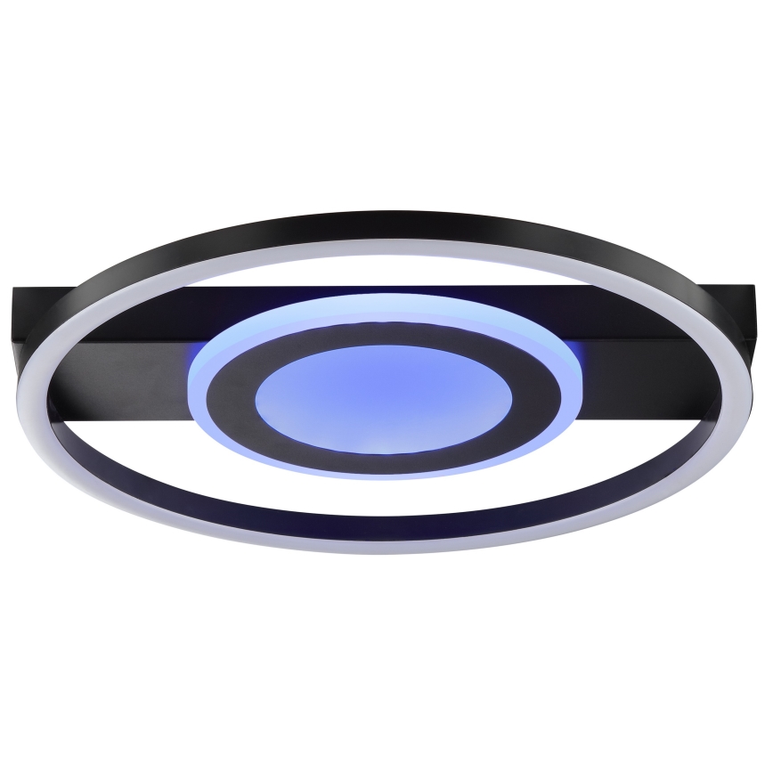 Brilliant - Dimbare LED RGBW-plafondlamp MAUREEN LED/20W/230V 3000-6500K zwart + afstandsbediening