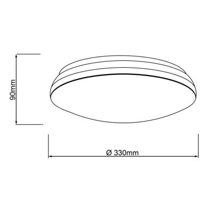 Brilliant - LED RGBW Dimbare plafondlamp MIDWAY LED/14W/230V 3100-6500K Wi-Fi Tuya + afstandsbediening