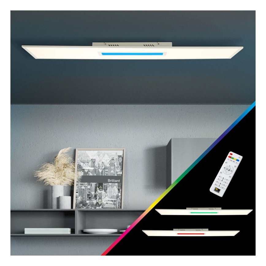 Brilliant - LED RGBW Dimbare plafondlamp ODELLA LED/37W/230V 2700-6500K + afstandsbediening