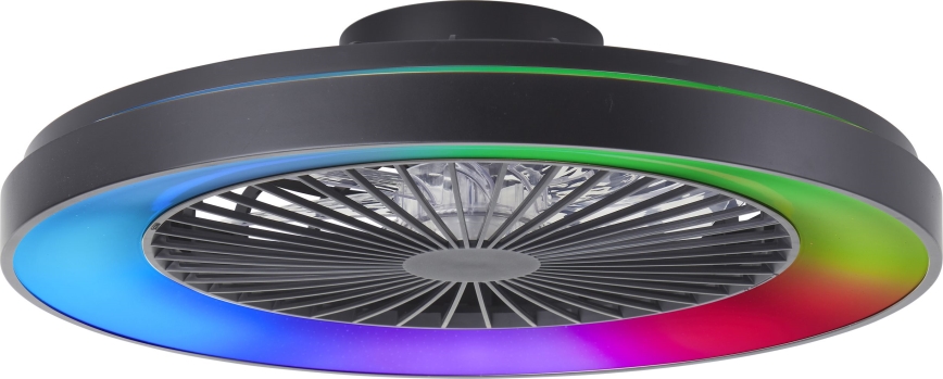 Brilliant - LED RGBW Dimbare plafondventilator MAZZARO LED/24W/230V 3000-6500K diameter 58 cm zwart + afstandsbediening