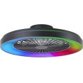 Brilliant - LED RGBW dimbare plafondventilator MAZZARO LED/24W/230V 3000-6500K Ø 58 cm zwart + afstandsbediening